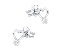 Heart Silver Stud Earring STS-7056